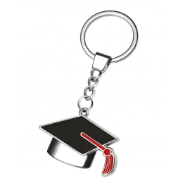 KEYCHAIN MORTARBOARD RED AND BLACK