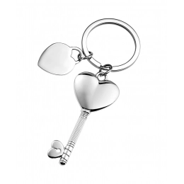 KEY RING KEY HEART - SHINY - NO BOX