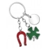 KEYRING FOUR-LEAVE CLOVER/HORSESHOE