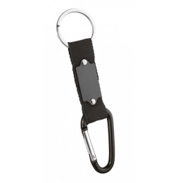 CARABINER KEYCHAIN BLACK