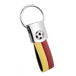 KEYCHAIN FOOTBALL PU YELLOW/RED -NO BOX
