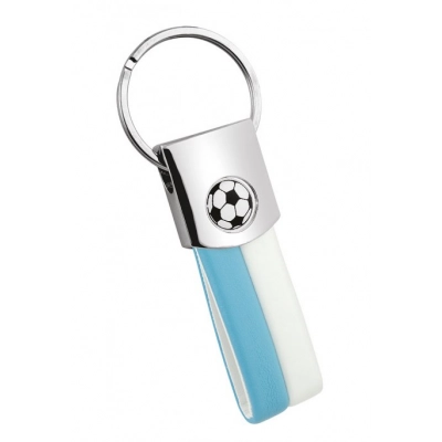 
                                            KEYCHAIN FOOTBALL PU WHITE/LIGHT BLUE
                                            