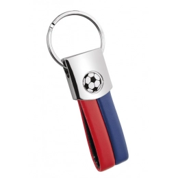 KEYCHAIN FOOTBALL PU RED/BLUE NO BOX