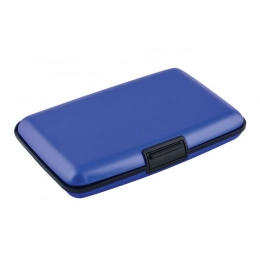 BUSINESS CARD HOLDER ALUMINIUM BLUE