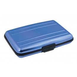 BUSINESS CARD HOLDER ALUMINIUM BLUE