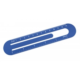 RULER ALUMINIUM ANODIZED BLUE