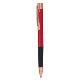 PEN IN SATIN RED AND ROSE GOLD POLISHED