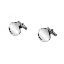 CUFFLINKS ROUND WITH HOLLOW