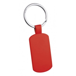KEYCHAIN PLATE RECTANGULAR RED