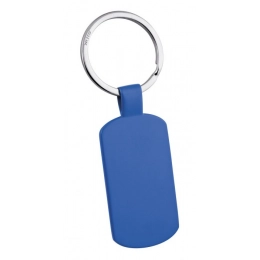 KEYCHAIN PLATE RECTANGULAR BLUE