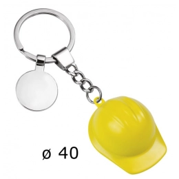 KEYCHAIN HELMET YELLOW D=40mm