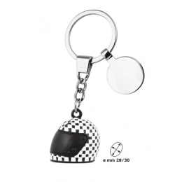 KEYCHAIN HELMET CHECKERED/COIN