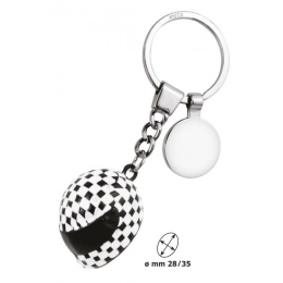 KEYCHAIN HELMET CHECKERED/COIN