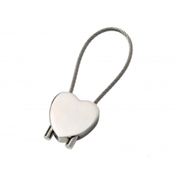 KEYCHAIN HEART WITH CABLE