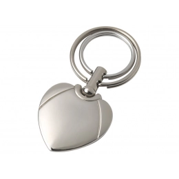 KEYCHAIN HEART WITH TWO RINGS