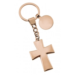 ROSÉ CROSS KEY RING WITH TOKEN