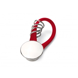 KEYCHAIN ROUND PVC RED