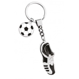 KEYCHAIN FOOTBALL SHOE BLACK AND WHITE