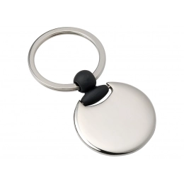 KEYCHAIN ROUND WITH BLACK HOOK