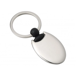 KEYCHAIN OVAL WITH BLACK HOOK