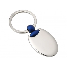KEYCHAIN OVAL WITH BLUE HOOK