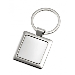 KEYCHAIN WITH SQUARE PLATE SHINY