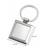 Брелок с блестящей квадратной пластиной Брелок с блестящей квадратной пластиной