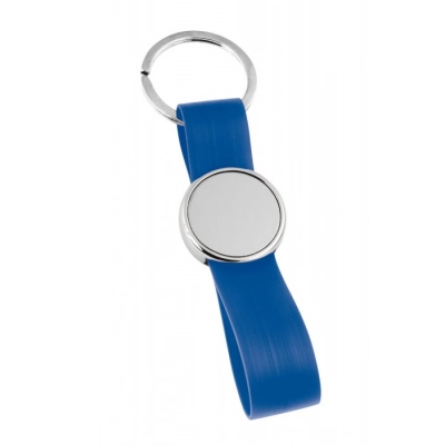 
                                            KEY CHAIN STRIPE PVC BLUE WITH PLATE
                                            