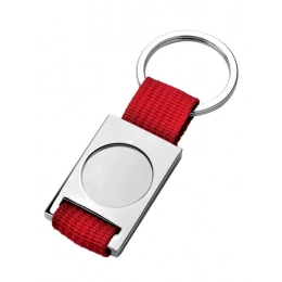 KEY CHAIN RED TEXTILE RIBBON W/CAVITY