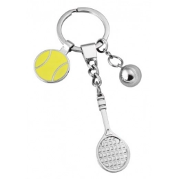 KEY CHAIN TENNIS RACKET, BALL, TOKEN