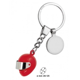 KEYCHAIN HELMET SMALL RED /COIN