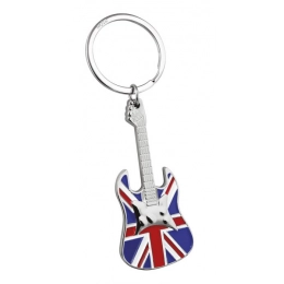 KEY CHAIN - GUITAR - U.K. FLAG