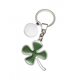 KEYCHAIN FOUR-LEAF CLOVER GREEN