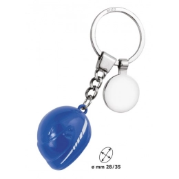 KEY CHAIN HELMET BIG BLUE WITH COIN