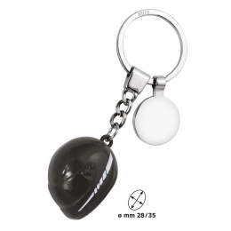 KEY CHAIN HELMET BIG BLACK WITH COIN