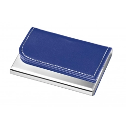 NAMECARD HOLDER METAL - PU BLUE