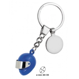 KEY CHAIN HELMET SMALL BLUE /CHROMED
