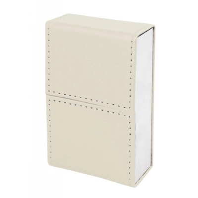 
                                            Футляр для сигарет карманный из белой искусственной кожи
                                            