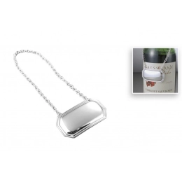 Бирка для декантера с цепочкой - 28x52 мм