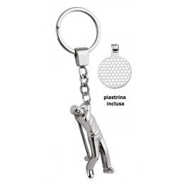 KEY CHAIN STEEL GOLF WITH COIN