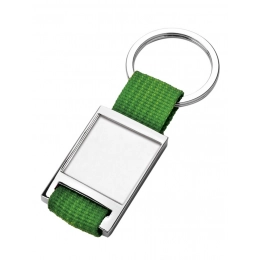 KEY CHAIN FABRIC GREEN WITH HOLLOW 25X25