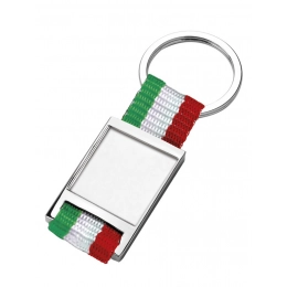 KEY CHAIN FABRIC ITALIAN FLAG HOLLOW