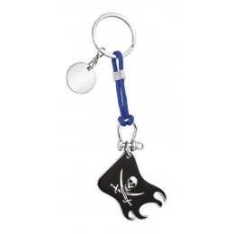 KEY CHAIN PIRATE FLAG WITH TOKEN
