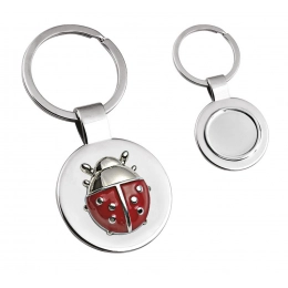 KEY CHAIN RED LADYBIRD/ HOLLOW