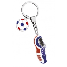 KEYCHAIN FOOTBALL BLUE WHITE RED TOKEN
