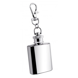 STEEL FLASK WITH SPRING CLIP 29,5 ml-1oz
