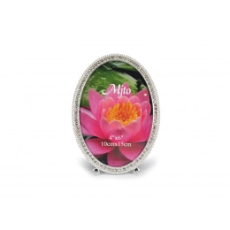 PHOTOFRAME OVAL SILVER CRYSTAL -100x150