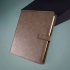 Undated Coach diary, B5, brown, cream pages, gift box.
