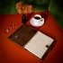Undated Coach diary, B5, brown, cream pages, gift box.