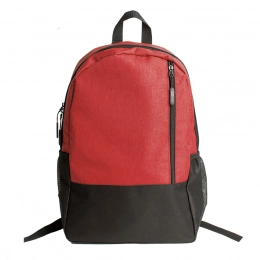 Backpack PULL, red/black, 45 x 28 x 11 cm, 100% polyester 300D+600D.
